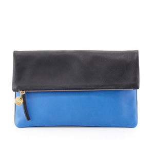Clare V. Supreme Colorblock Fold-Over Clutch Bag